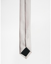 Asos Brand Slim Tie In Pale Gray