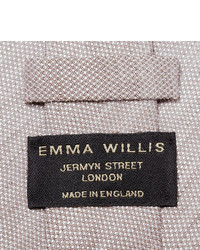 Emma Willis Woven Cotton And Silk Blend Tie