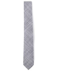 Topman Grey Chambray Tie And White Pocket Square Set