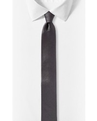 Express Skinny Silk Tie Silver