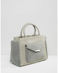 Pieces Winged Tote Bag With Envelope Detail Front Pocket