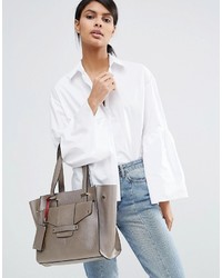 Dune Winged Tote Bag With Front Pocket Detail