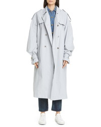 Mr & Mrs Italy Balloon Sleeve Tech Cotton Blend Trench Coat