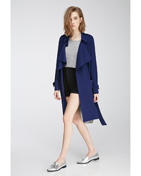 Forever 21 Belted Crepe Trench Coat