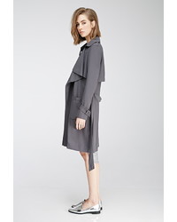 Forever 21 Belted Crepe Trench Coat