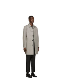 Saint Laurent Black And White Mac Trench Coat