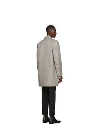 Saint Laurent Black And White Mac Trench Coat