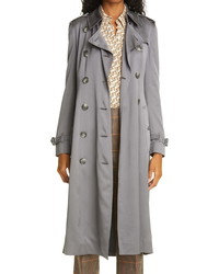 Burberry Boscastle Silk Double Breasted Trench Coat
