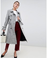 Helene Berman Double Breasted Houndstooth Trench