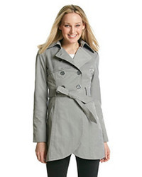 GUESS Double Breasted Tulip Hem Trench Coat
