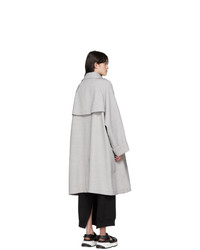 MM6 MAISON MARGIELA Grey Wool Trench Coat