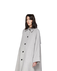 MM6 MAISON MARGIELA Grey Wool Trench Coat