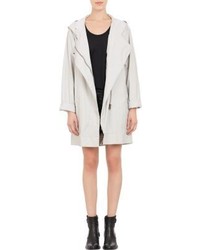 Helmut Lang Hooded Trench Coat Grey