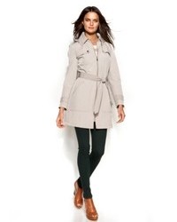 Kenneth Cole Reaction Hooded Quilted Trench Coat