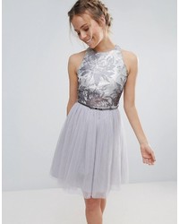 Little Mistress Tulle Belted Prom Dress