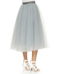 Elizabeth and James Everleigh Tulle Circle Skirt Pale Gray
