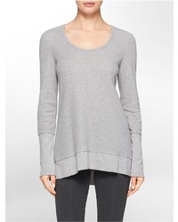 Calvin Klein Performance High Low Hooded Long Sleeve Tunic