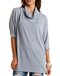 Charlotte Russe Oversized Cowl Neck Dolman Tunic Top