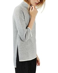 Topshop Double Faced Funnel Tunic