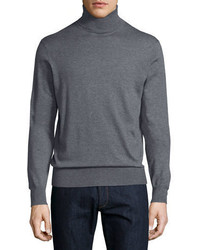 Neiman Marcus Cashmere Silk Turtleneck Sweater