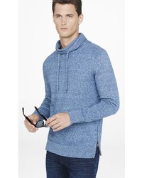 Express Heathered Funnel Neck Side Zip Sweater
