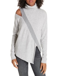 Brochu Walker F Cold Shoulder Asymmetrical Cashmere Blend Sweater