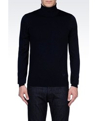 Giorgio Armani Turtleneck Sweater In Shaved Wool
