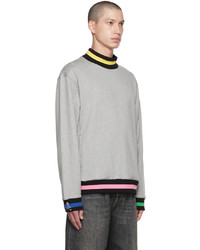 Mastermind World Gray Striped Sweatshirt