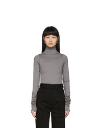 Lemaire Grey Twisted Second Skin Turtleneck