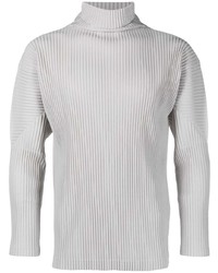 Homme Plissé Issey Miyake High Neck Pliss Long Sleeved Top