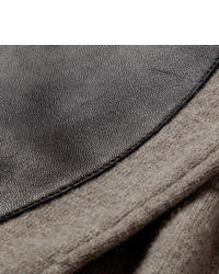 Maison Martin Margiela Leather Trimmed Wool Rollneck Sweater