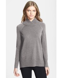Magaschoni Cashmere Turtleneck Sweater Medium Grey Melange Medium