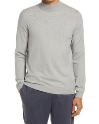Open Edit Mock Neck Sweater In Grey Heather At Nordstrom