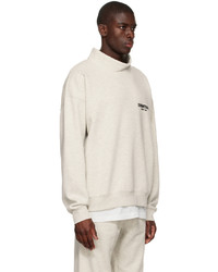 Essentials Off White Mock Neck Sweatshirt