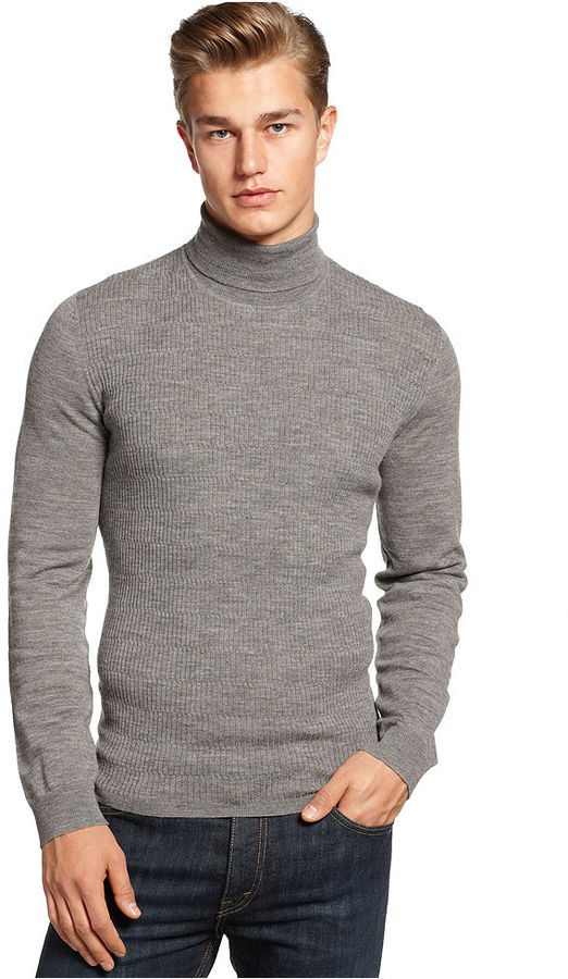 Calvin Klein Ribbed Turtleneck Sweater, $89 | Macy's | Lookastic
