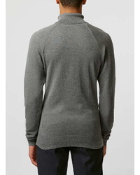 Rogues Of London Gray Turtle Neck Sweater