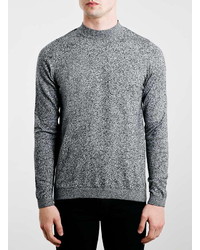 Topman Salt And Pepper Turtle Neck Knitted Sweater