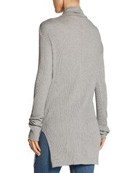 Helmut Lang Sold Out Ribbed Cotton And Angora Blend Turtleneck Sweater