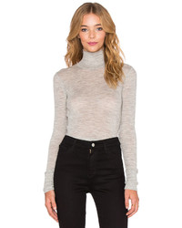 Alexander Wang T By Rib Long Sleeve Fitted Turtleneck