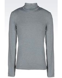 Armani Collezioni Turtleneck T Shirt In Viscose Blend