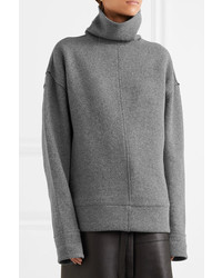 Frame Wool Blend Turtleneck Sweater Dark Gray