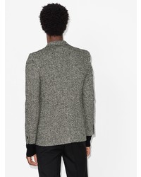 Alexander McQueen Brooch Embellished Tweed Blazer