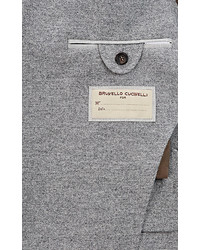 Brunello Cucinelli Wool Silk Tweed Three Button Sportcoat