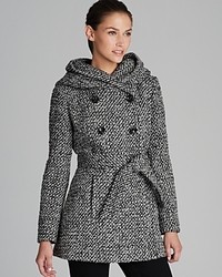 Calvin Klein Coat Belted City Tweed