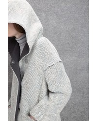 Mango Premium Hooded Tweed Coat