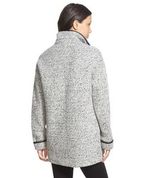 Kristen Blake Stand Collar Brushed Tweed Coat