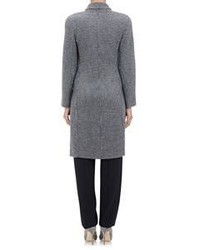Giorgio Armani Tweed Coat Grey