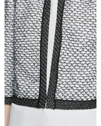St. John Contrast Silk Lining Eyelash Tweed Knit Jacket