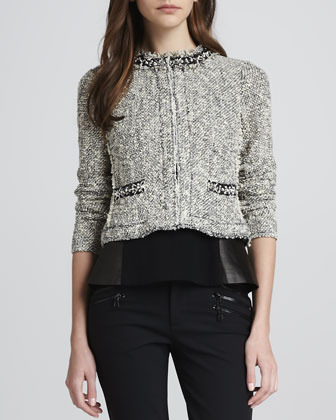 Work To Weekend- Rebecca Taylor Tweed Jacket - Boston Chic Party