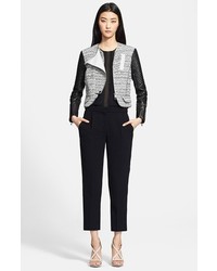 Nina Ricci Tweed Leather Moto Jacket